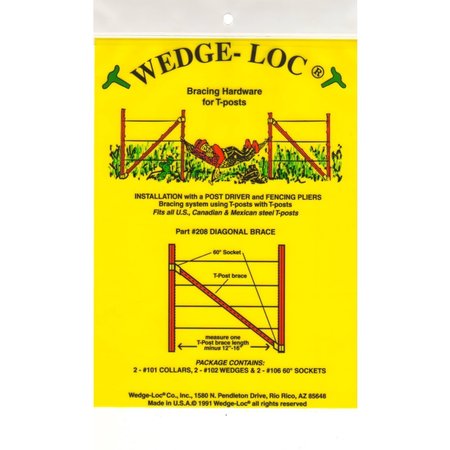 Wedge-Loc 2 in. H X 7.5 in. W Aluminum Diagonal  Brace 208